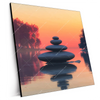 Xxl Wandbild Zen Steine Sonnenuntergang Quadrat Produktvorschau Seitlich