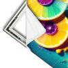 Xxl Wandbild Zitronen Neon Farbe Quadrat Materialvorschau