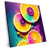 Xxl Wandbild Zitronen Neon Farbe Quadrat Produktvorschau Seitlich