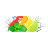 Xxl Wandbild Zitrusfruechte Auf Eis Panorama Motivvorschau